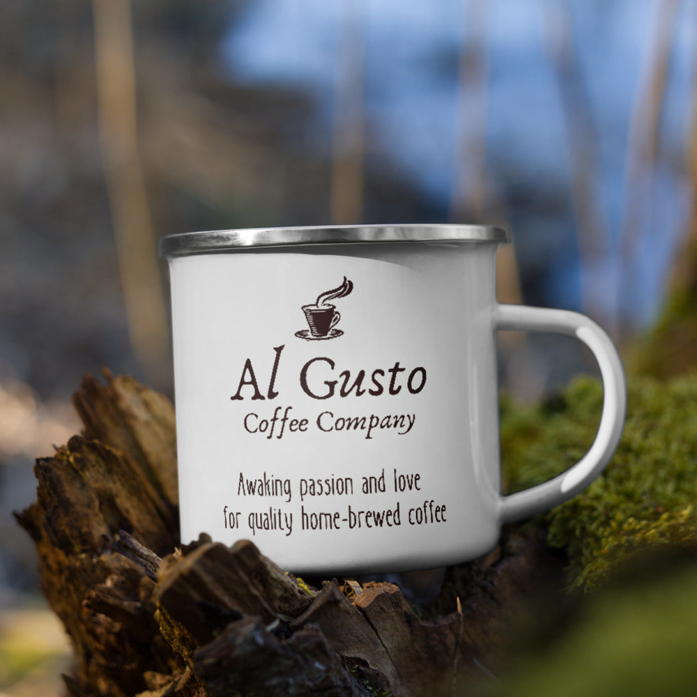 Al Gusto Coffee Company Enamel Mug, 12oz
