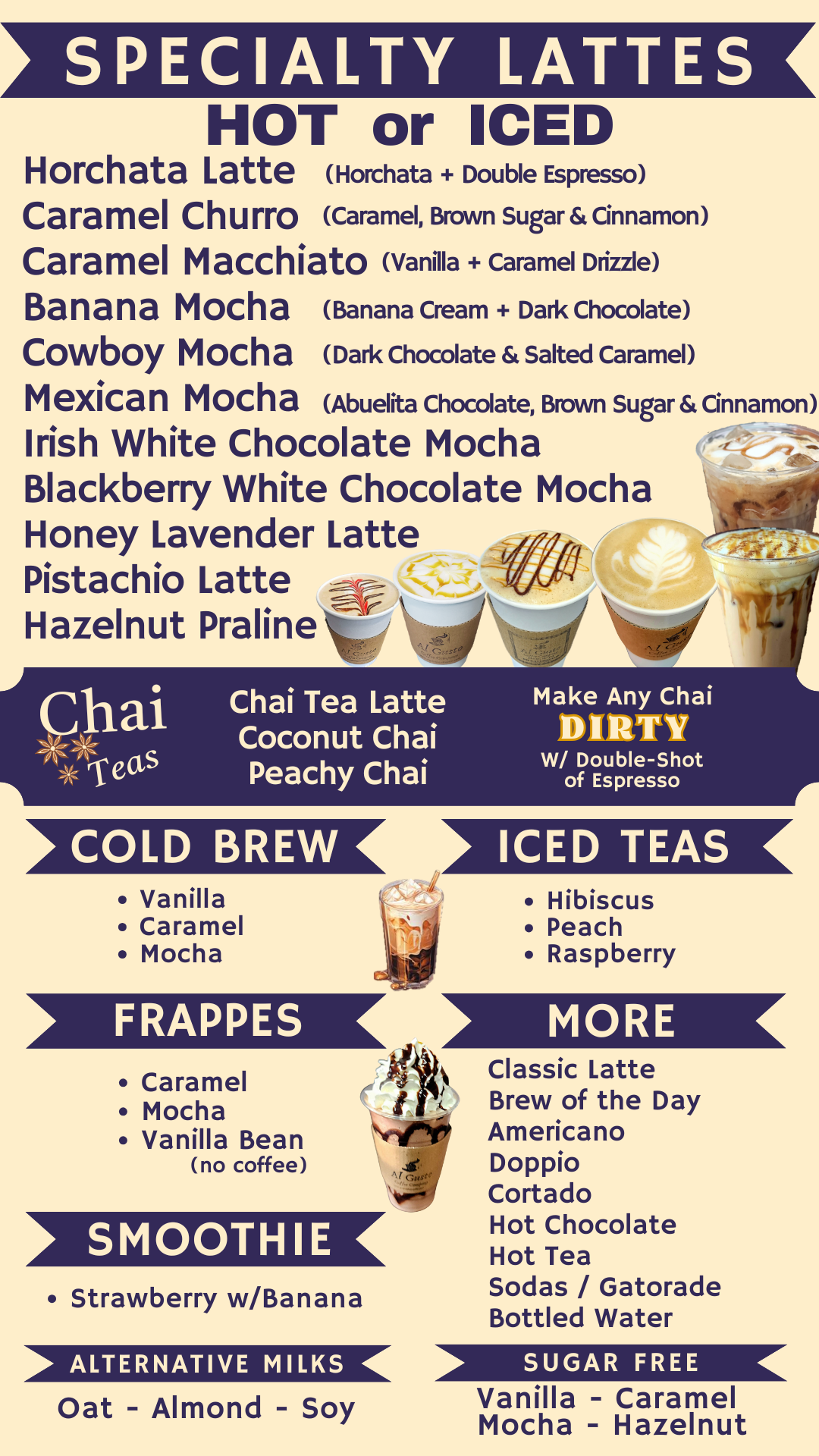 Al Gusto Coffee Company menu